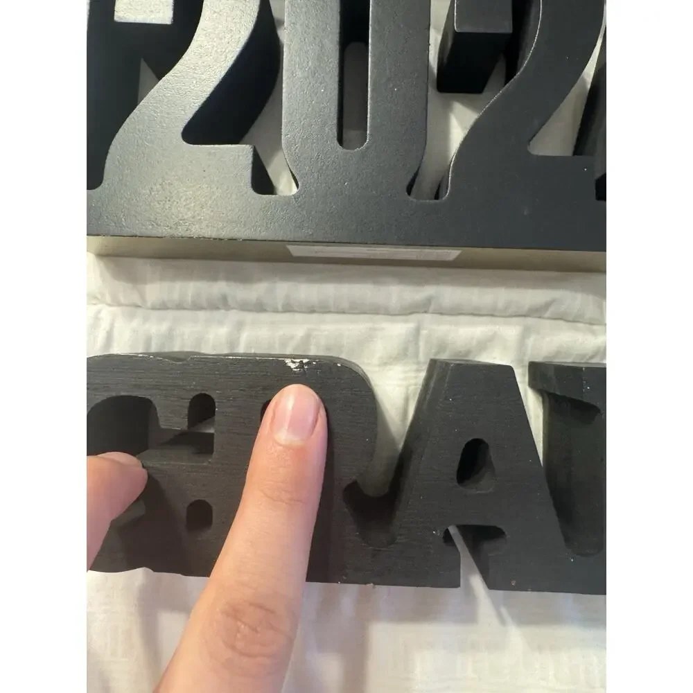 Lot of 4 Black Gold Graduation Decoration Party Class of 2024 Crafts Sign Cap